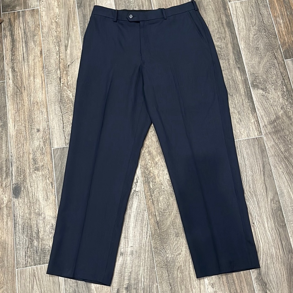 Navy dress slacks with slight striped look 34x30